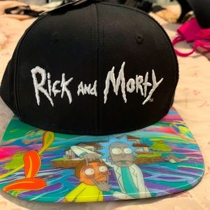 HOLOGRAPHIC RICK AND MORTY ADJUSTABLE SNAP BACK HAT!!